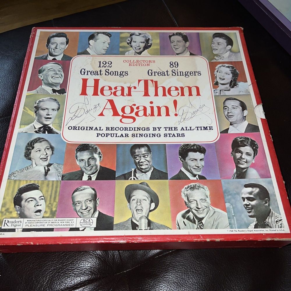 Readers Digest Hear Them Again 122 Great Songs 89 Singers Collectors Edition Box